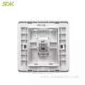 1 Gang RJ11 TEL Socket Outlet White